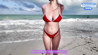 Big Tits Hot Girl Asked for a Little Favor on the Beach...ended with ‍...