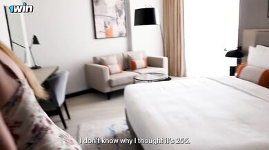 Stepson fucks a busty stepmom beautifully in the hotel