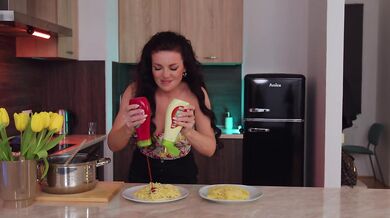 Threesome Hot MILF with her Italian husband and his friend
