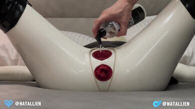 Latex condom suit - anal/pussy fuck