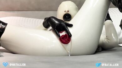 Latex condom suit - anal/pussy fuck