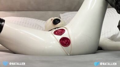 Latex condom suit - anal/pussy fuck