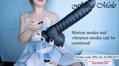 New Test Toys from ACMEJOY The vibration from the dildo makes my pussy flow profusely with cream