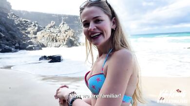 I fucked a girl with a luxurious ass on the beach - CUM ALL OVER HER BOOTY