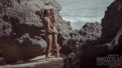Pussy eating and face fucking on the nude beach - p1