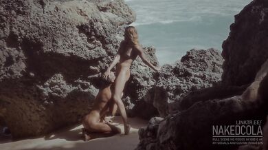 Pussy eating and face fucking on the nude beach - p1