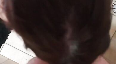 Getting a blowjob after I pissed over a petite whores face in the toilet