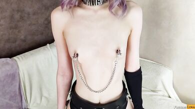 BDSM fuck with petite girl and cum in mouth