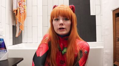 Asuka's Bitch Cock Ride - Cosplay Porn Catsuit Zentai
