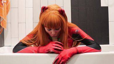 Asuka's Bitch Cock Ride - Cosplay Porn Catsuit Zentai