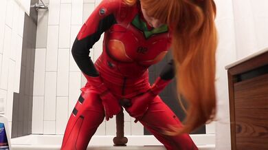 Asuka's Bitch Cock Ride - Cosplay Porn Catsuit Zentai