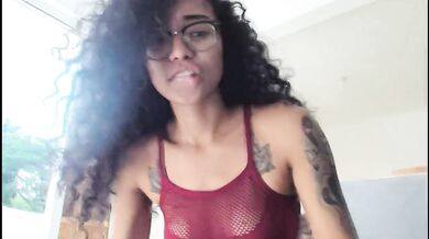 having fun on the balcony