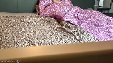 Roommate catches hot girl masturbating and gives her an ass orgasm