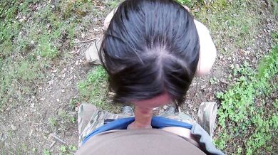 Blowjob in the mountains