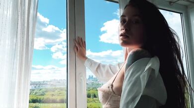 blue eyed babe gets fucked in pov and covered in cum