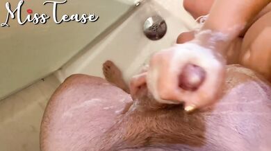 MULTIPLE RUINED ORGASMS in the SHOWER! / POV / CUMSHOT / HANDJOB - MissTease
