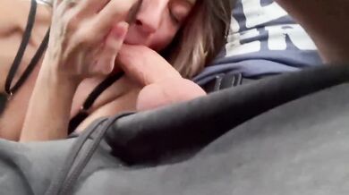 Real Public Road Trip Road Head- Licking, Gagging, Swallow- Joey Lee