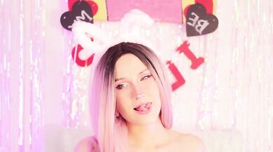 Happy Easter bunny Cum on my face split tongues play