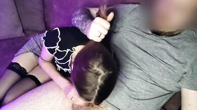 got horny on girl sitting next and fucked her mouth - Sunako_Kirishiki