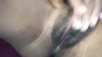 Ebony Teen closeup masturbation - contractions