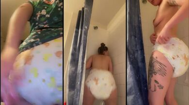 I’m so addicted to diapers I can’t even take them off to shower
