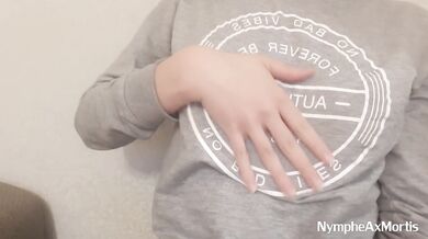 I asked my girlfriend to touch her cute pale tits