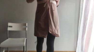 Polish milf playing with stockings and tihgts ..dirty talking
