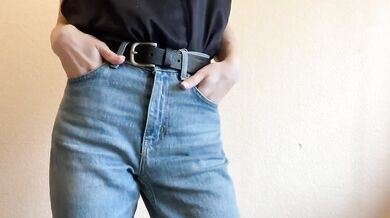 Hot ass was spanked with a belt