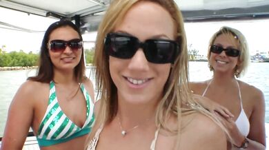 Tight Teens Flash Their Tits and More in the Public Party on a Speed Boat