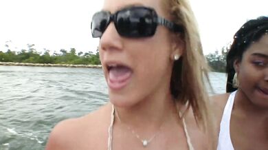 Tight Teens Flash Their Tits and More in the Public Party on a Speed Boat