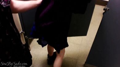 Quarantine Quickie in Public Restroom (Close-Up Creampie)
