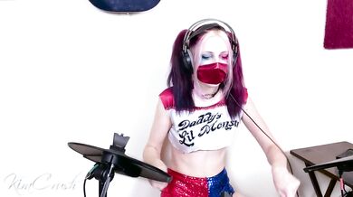 Harley Quinn Plays MSI Naked On Drums!!!! (Straight To Video)