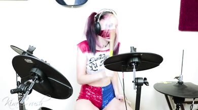Harley Quinn Plays MSI Naked On Drums!!!! (Straight To Video)
