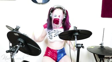Harley Quinn Plays MSI Naked On Drums!!!! (Straight To Video)