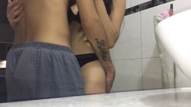 fucking with my girlfriend in the bathroom and in the shower