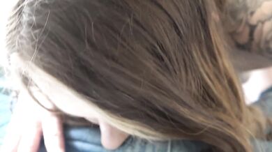 18 year old schoolgirl gets pussy eaten, sucks cock and gets fucked (POV) Meloni Moon