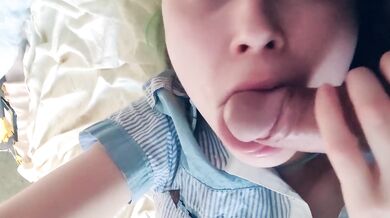 Stepsister took a selfie with her stepbrother's morning wood