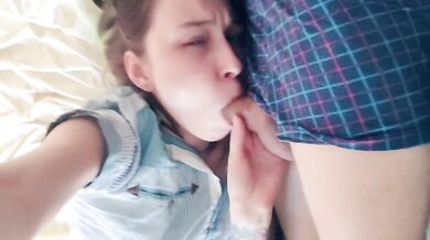 Stepsister took a selfie with her stepbrother's morning wood