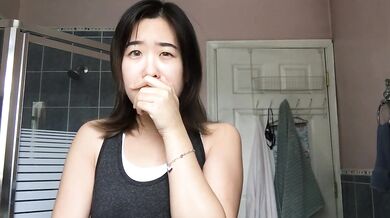 Asian Girl Wets Her Shorts