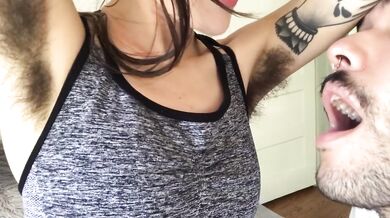 Fit Teen Gets Hairy Sweaty Armpits Fucked!