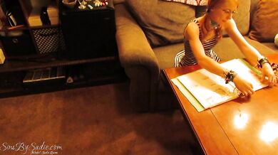 Nerdy Sadie Quinn Creampied By 'Dungeon Master' On Gaming Table (Edited)