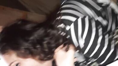 Shaking booty while sucking dick and Cums all over his cock while riding it