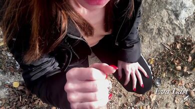 Blowjob on the beach from a slutty stranger-Eva Last