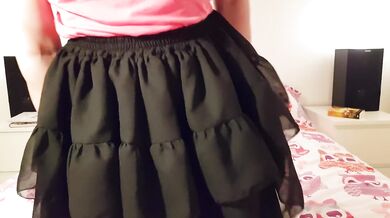 Cute Halloween Kitten Wets her Diaper