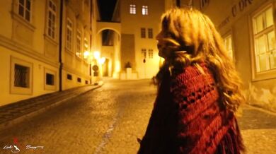 Walking in Prague at Night