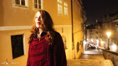Walking in Prague at Night