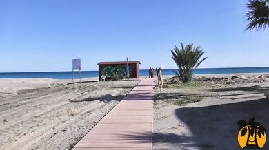 Public nudity hot walking naked on the beach and street. MiaAmahl