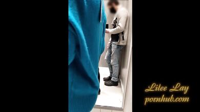 No panties in the fitting room of the mall