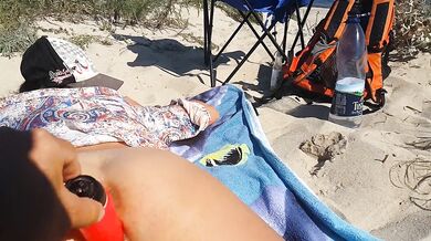Dildo ASS FUCK & Big CREAM PIE Load on Wild Beach # Day 2