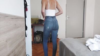 Trying on outfits 